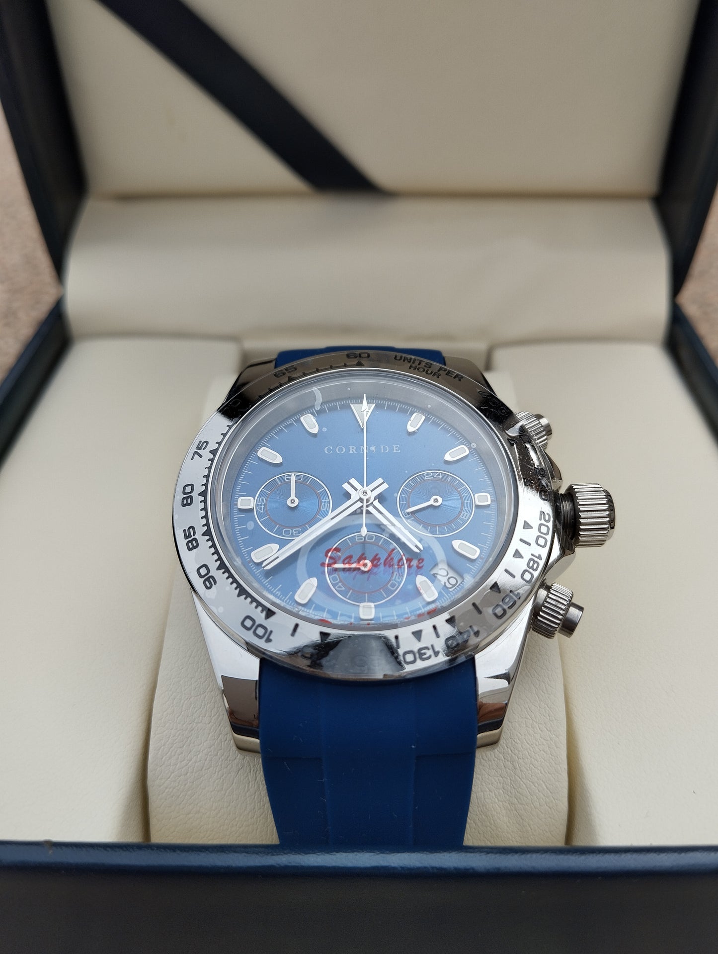 Reloj automático  azul "La Coruña" línea exclusiva de Cornide Moda